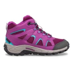 Merrell Oakcreek Mid Lace Waterproof Kinder Stiefel Violett/blau