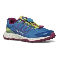Merrell Moab Flight Low A/C Kinder Trailrunningschuhe Blau/grün/granatrot